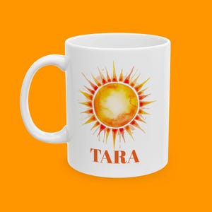 Custom Personalized Sunshine Ceramic Coffee Mug, Personalized Gift, Custom Mug, Personalized Mug, Sun Gift, Sun Mug