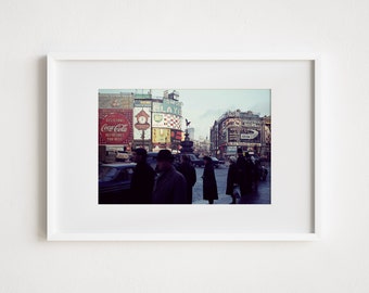 Vintage Piccadilly Square Print, Vintage London Print,  Wall Decor, Wall Art