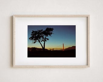 Golden Gate Bridge Night Art Print (Digital Download)
