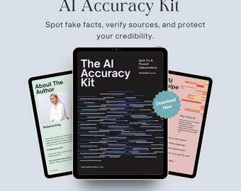 Kit de precisión de IA: Lista de verificación de alucinaciones + Preguntas de verificación de datos / Descarga digital para escritores, editores y autores independientes