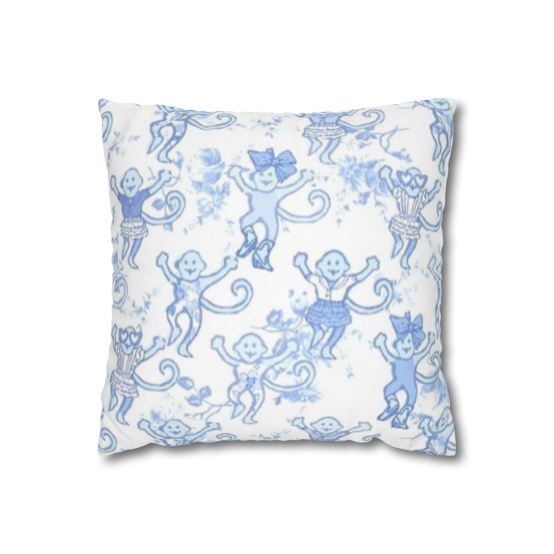 Blue LSF + Roller Rabbit Square Poly Canvas Pillowcase - Etsy