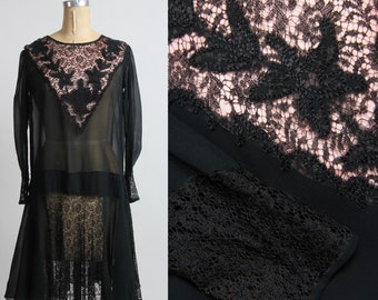 1920s Lace Dress FLAPPER GOWN