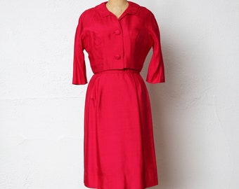 1960s Fuschia Dress  Bright Pink