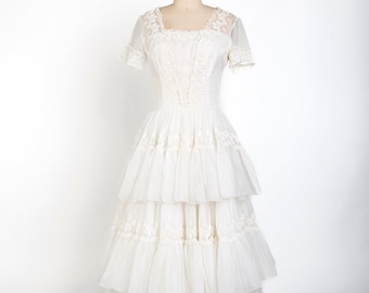 1950s Wedding Gown Mid Century Bridal Dress