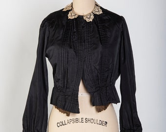 Victorian Silk Lace Collar Blouse