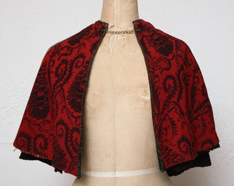 Victorian Double Sided Cape. 1800s Reversible Outer Wear