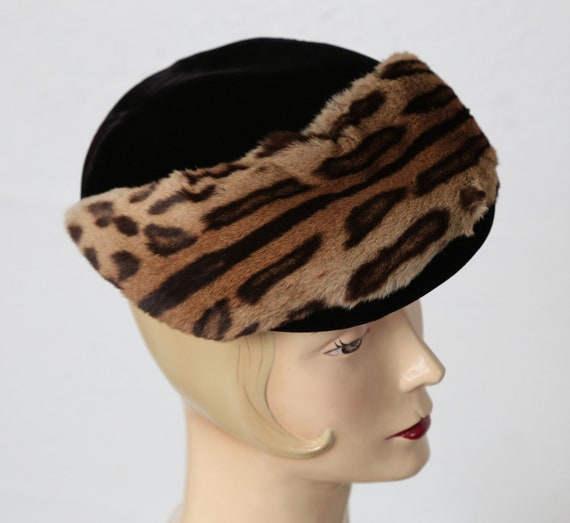 SALE Vintage Leopard Print Hat - image 3