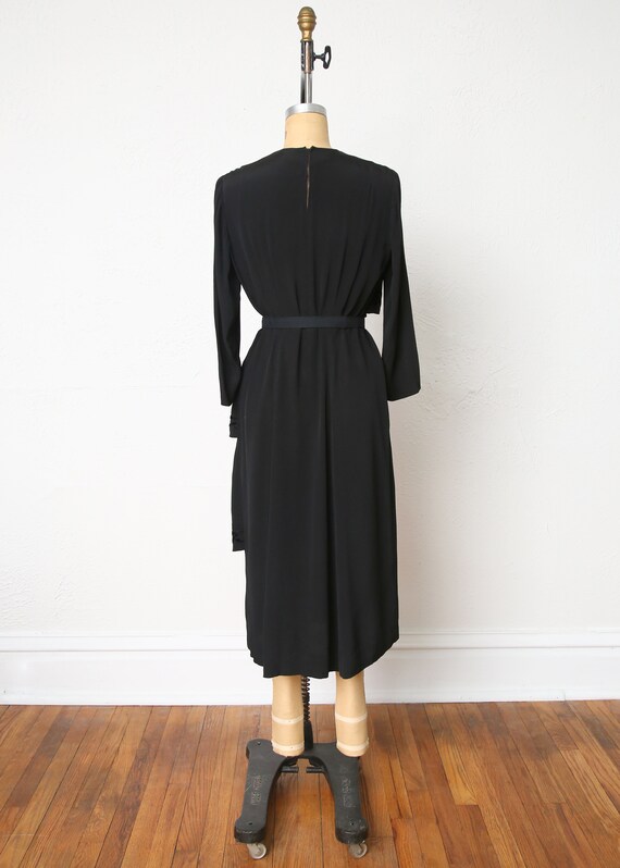 SALE Antique Black Dress Velvet Accents - image 8