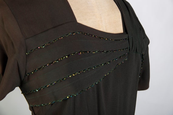 1940s Green Shimmer Dress - image 4