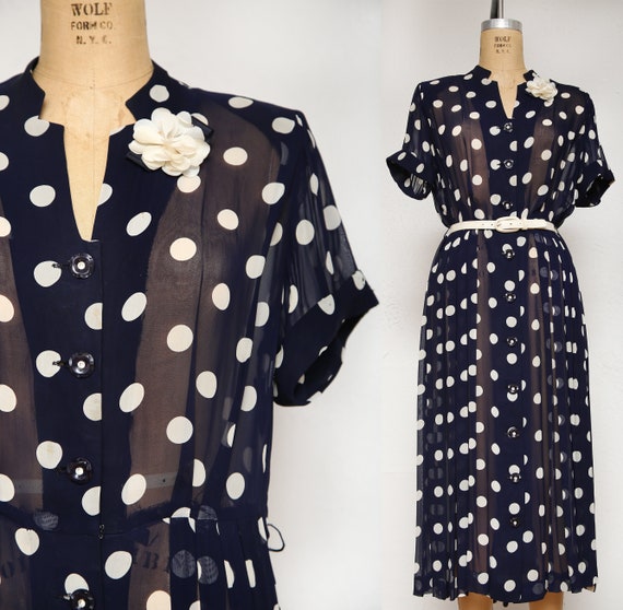 1940s Polka Dot Dress