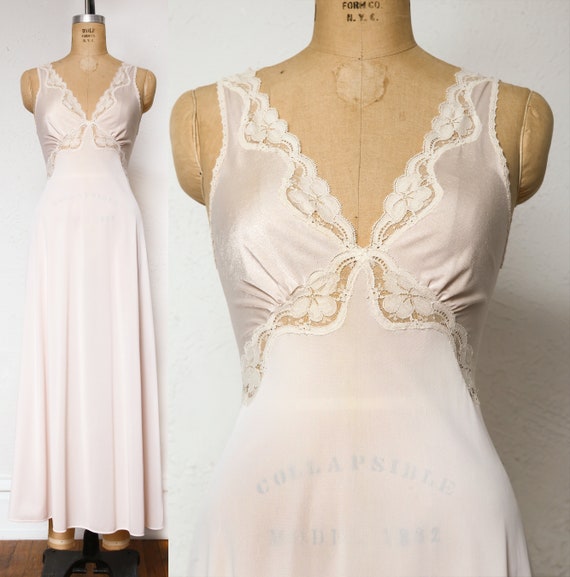 Pink Slip Lace Night Gown