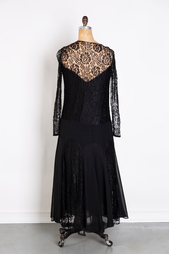 Antique Black Lace Gown - image 4