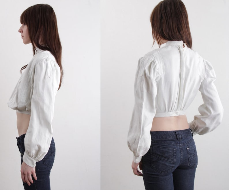 Cut Outs XS Victorian Blouse Puff Sleeve