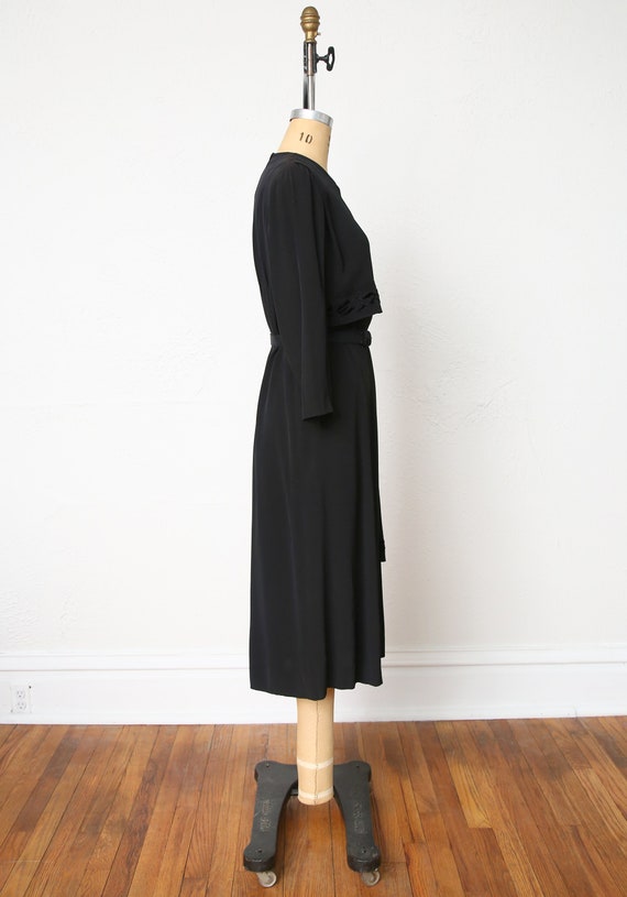 SALE Antique Black Dress Velvet Accents - image 6