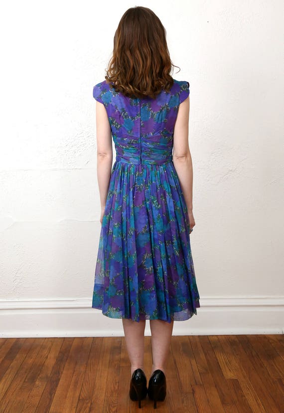 SALE 1960s Purple Dress FLORAL - image 8