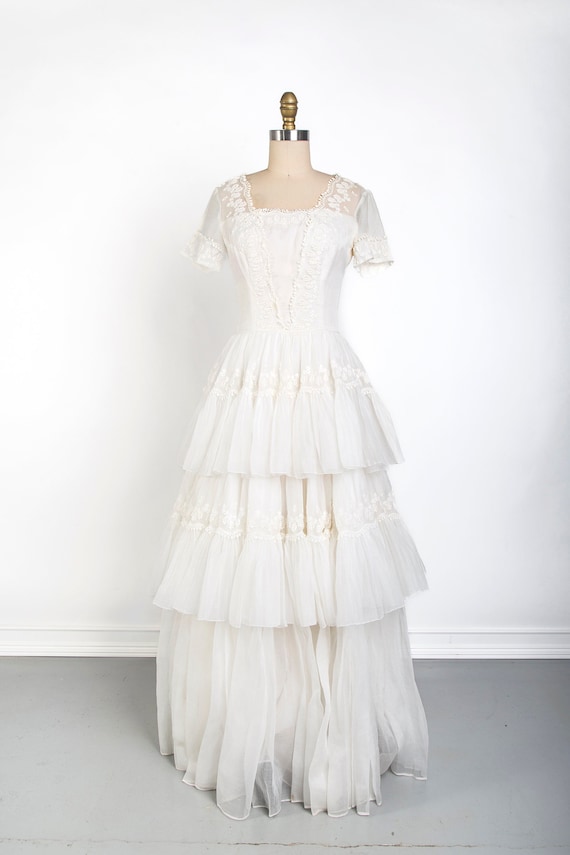 1950s Wedding Gown Mid Century Bridal Dress