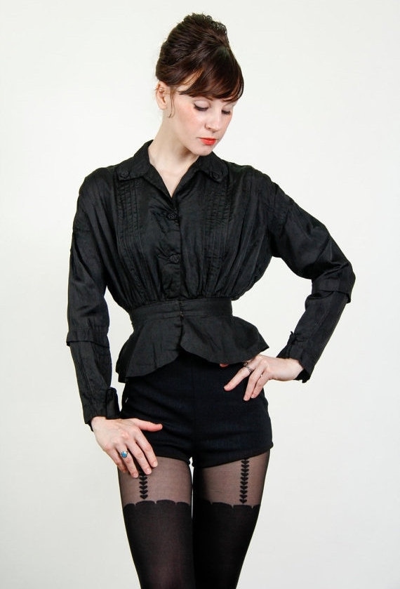 Antique Victorian Blouse . XS . 1800s