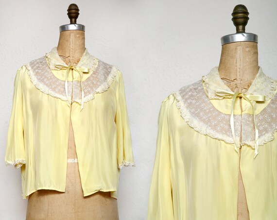 Yellow Lace Boudoir Top