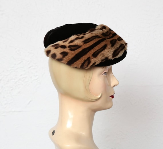 SALE Vintage Leopard Print Hat - image 2