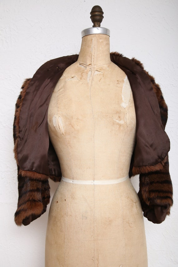 SALE 1940s Cropped Fur Coat - image 7