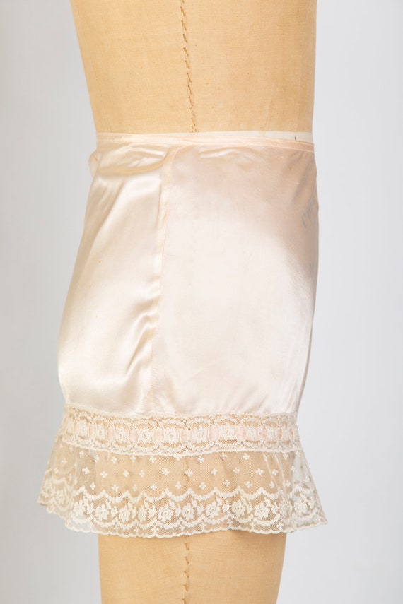 Antique Tap Shorts . Lace Trim Satin Panties Gem
