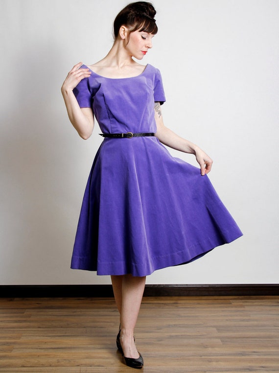 Purple Velveteen Dress