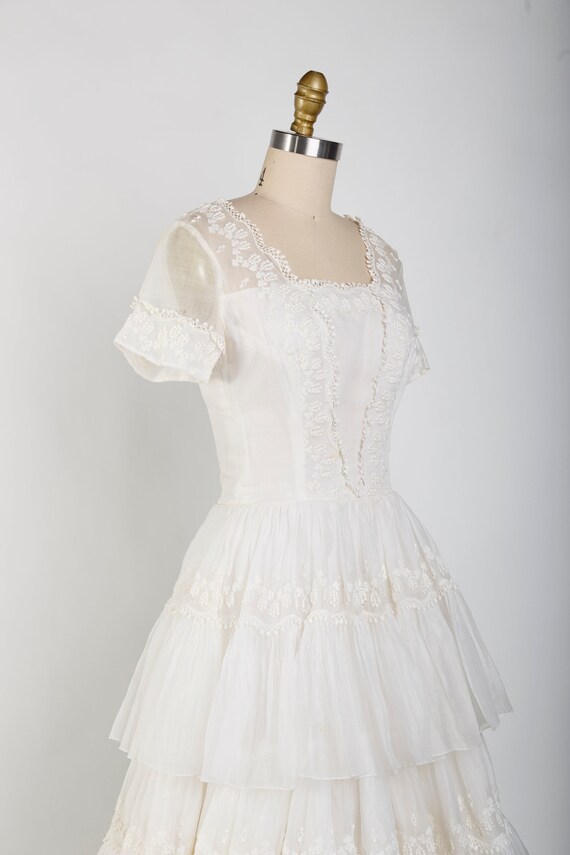 1950s Wedding Gown Mid Century Bridal Dress - Gem