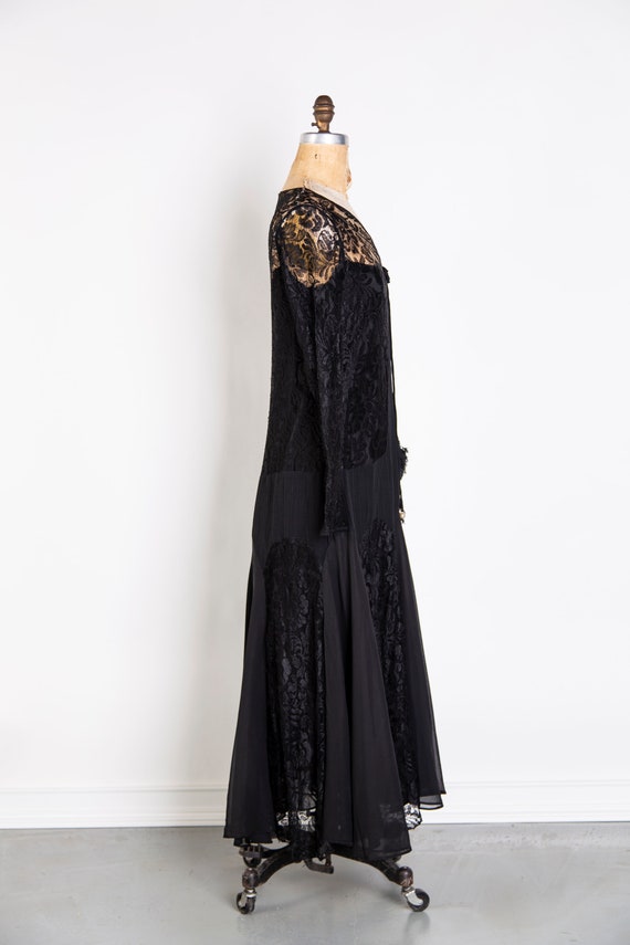 Antique Black Lace Gown - image 5