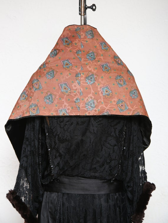 Antique Shawl . Velvet & Fringe - image 6