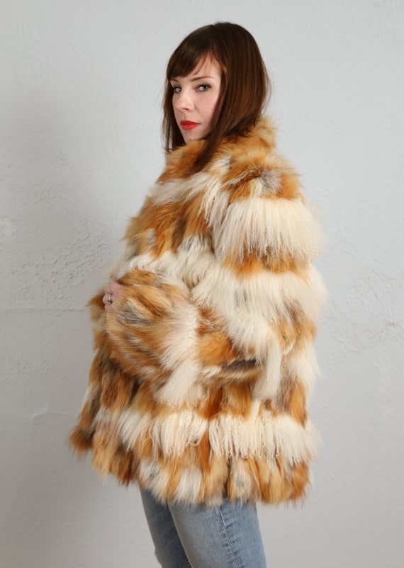 SALE Lambs Wool & Fox Fur Coat - image 4