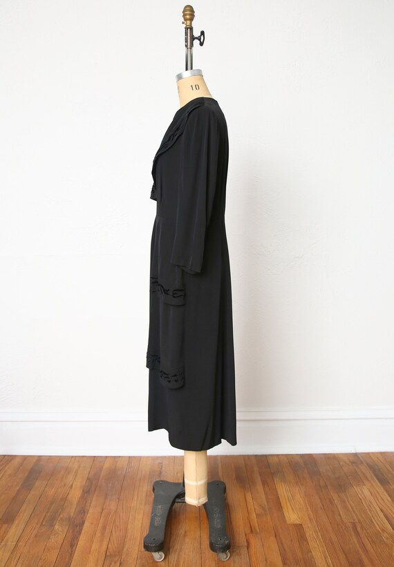 SALE Antique Black Dress Velvet Accents - image 7