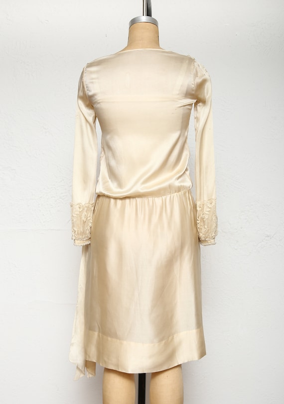 Antique Satin Dress . Deco Wedding Dress - image 7