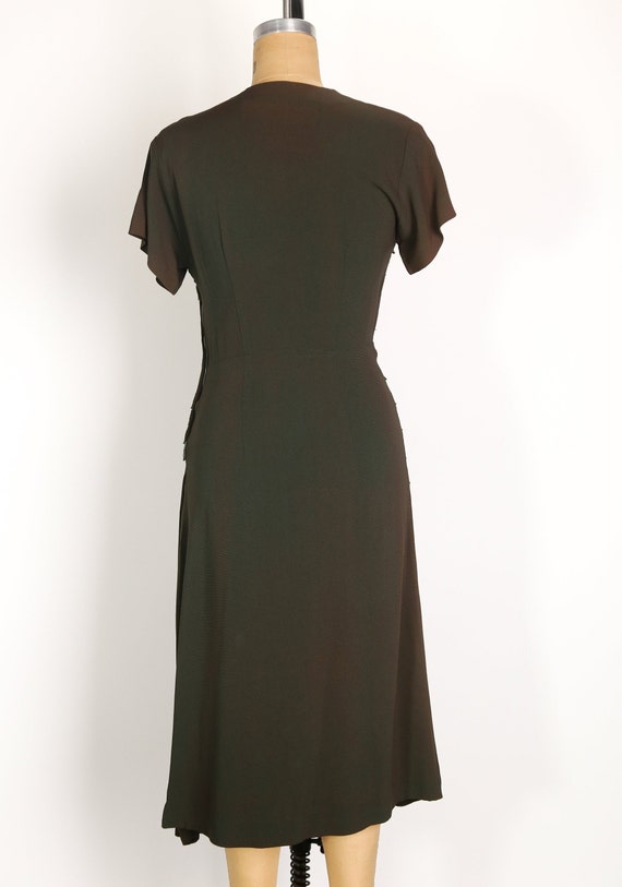 1940s Green Shimmer Dress - image 10