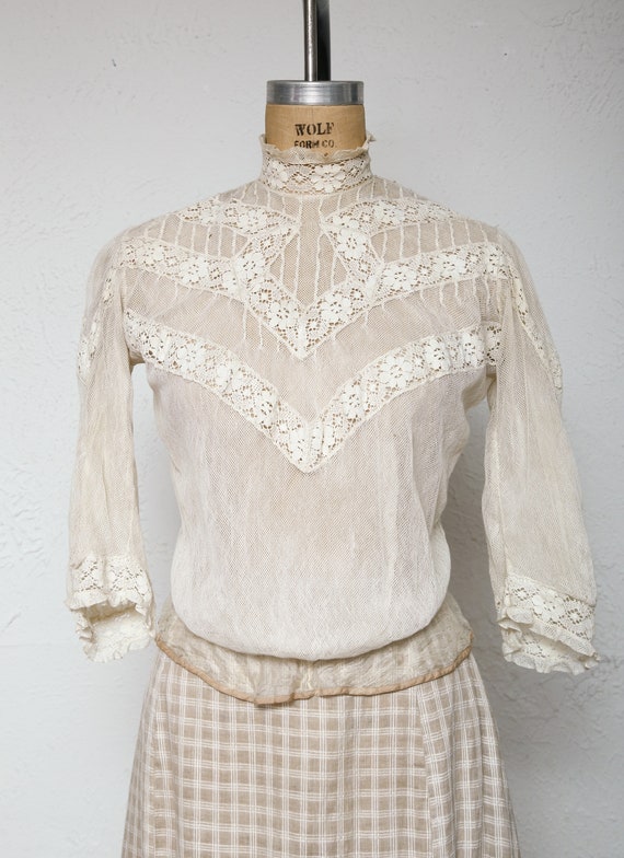 1900s Edwardian Lace Blouse