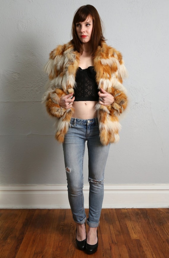 SALE Lambs Wool & Fox Fur Coat