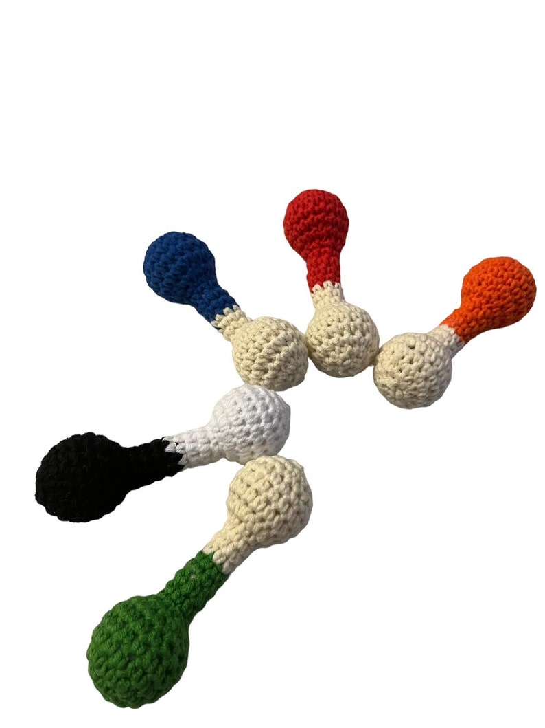 Colorful Crochet Baby Rattle, Montessori Sensory Toy - Etsy