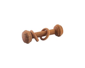 Montessori Buchenholz Rassel, Neugeborenen Baby Geschenk, Greifling, Montessori Produkte