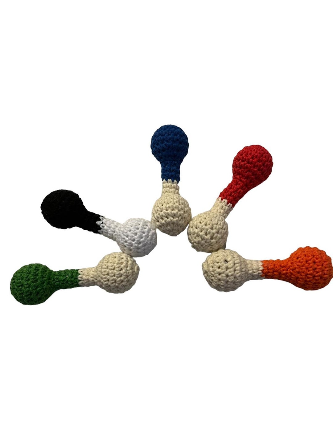 Colorful Crochet Baby Rattle, Montessori Sensory Toy - Etsy
