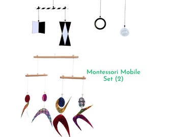 Montessori Mobile Set 2 pieces, Munari and Dancers Mobile, Newborn Gift, Baby Gift,