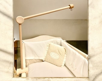 Montessori Crib Mobile Hanger, Natural Wood Mobile Holder, Montessori mobile holder, Crib holder, Montessori products, Montessori hanging