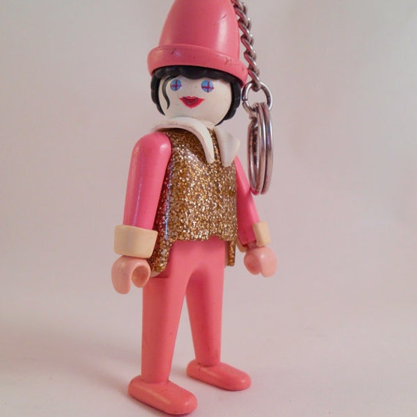 Vintage Original Promotional 1974 PLAYMOBIL Mime Clown Keychain