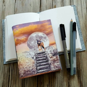 wolf spirit journal - wolf full moon dream diary notebook daily journal