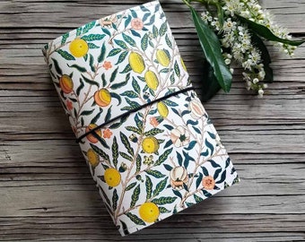 William Morris Fruit travelers notebook, vegan travelers notebook cover, vintage boho floral