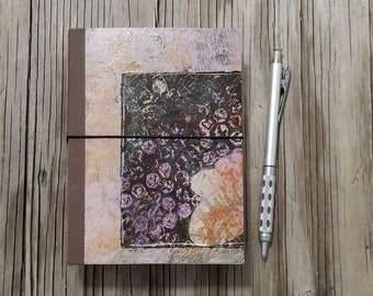 tell me your secrets journal-  handpainted collage journal