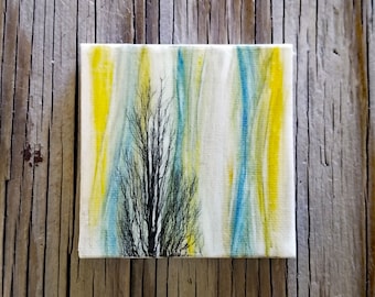 growth mini mixed media tree art