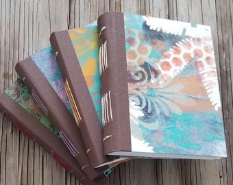 variety set print collage hardbound art journals bulk set of four