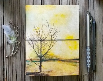 in the distance - tree art journal notebook diary