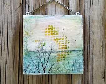 it's complicated -  mixed media tree art