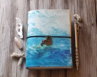 dreaming of the sea Journal -  beach journal, seahorse vacation travel journal, diary