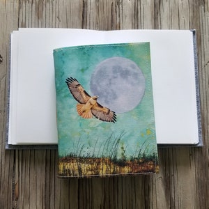 hawk spirit lunar night full moon handmade dream gratitude journal image 2